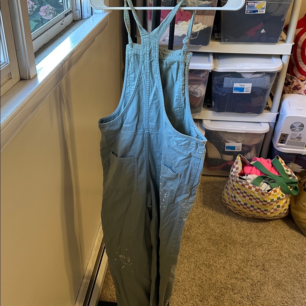 Aerie Light Blue Overalls with White Details - Picture 9 of 9